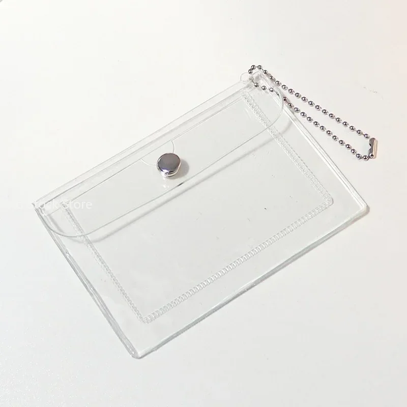 Porte-cartes en PVC transparent étanche pour hommes et femmes, porte-cartes de visite, sac pour cartes de crédit, mini portefeuille, porte-monnaie pour filles,: Clair