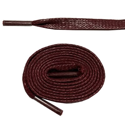 7mm wide Flat Waxed Shoelaces Unisex Cord Cotton Shoe Laces for Canvas Dress Shoes 120cm / 47": NO 5 dark red