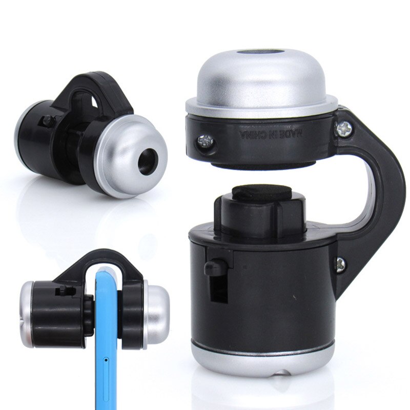 Microscopio para teléfono móvil, cámara telescópica, lente de Clip, Zoom 30x, luz LED, fotografía, PR, oferta
