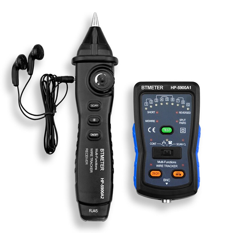BT-5900A1 Cable Finder Tone Generator Probe Kit Wire Tracker Toner Ethernet LAN Network Cable Tester Telephone Tester