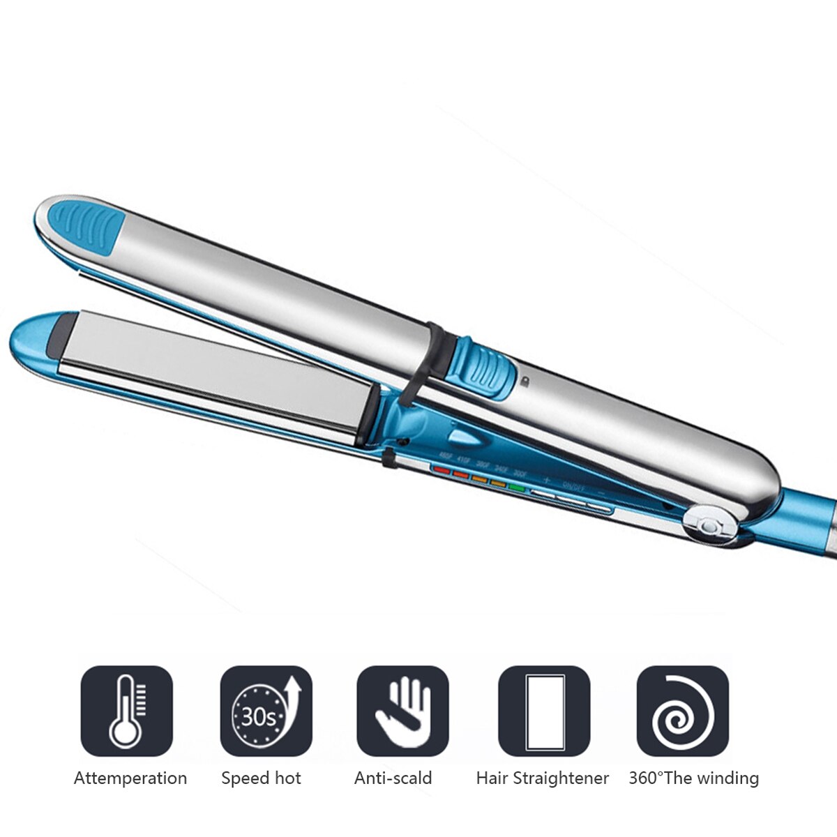 Lisseur à cheveux en céramique, fer plat, Safty, fer à friser électrique rapide, fer à friser, titane NaAno