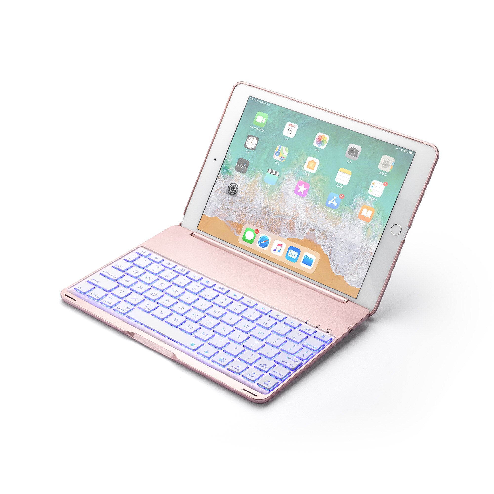 Wireless Bluetooth Keyboard Cover for 2018ipad pro11‘’ 2020ipad11inch Aluminum Light-emitting pro10.9inch bluetooth keyboard: Gold