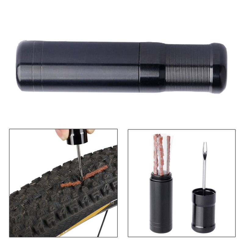 Balight 5 stk cykelværktøj dækreparation gummistribe og cykeldækreparationsbor til mtb-veje cykel slangeløst reparationsværktøj nyttigt