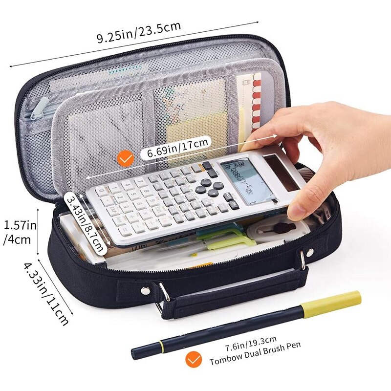 ANGOO Pencil Case Big Capacity Pencil Case College School Office Large Pencil Pouch Bag for Girls Boys Teens