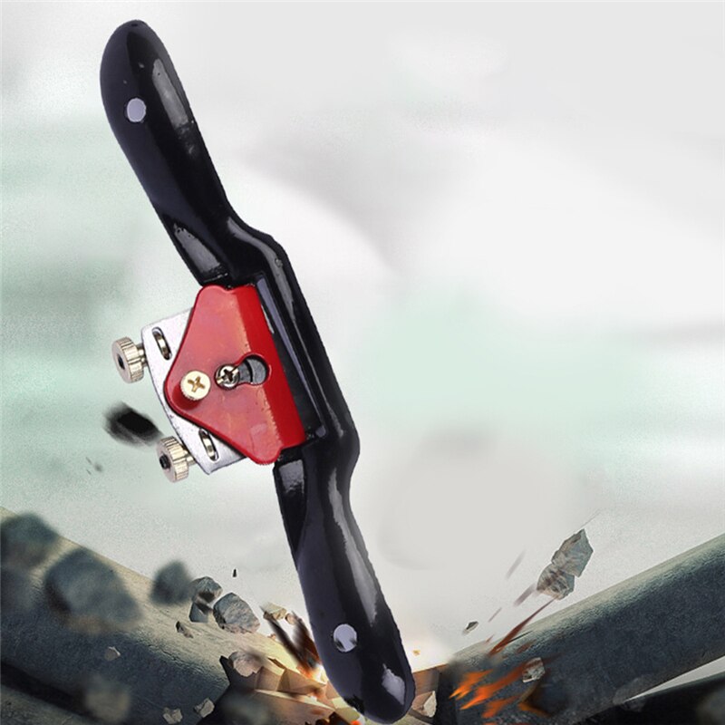 PEESHON Handfreesschaaf, grondschaaf, eenhandsschaaf met verstelbare groefdiepte 0-25 cm, handschaaf, router, vliegtuig, grondschaaf, houtbewerkingsgereedschap voor ambachtelijke productie (zwart