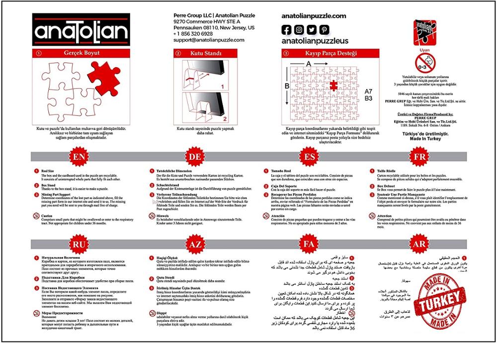 Anatolian 1000 Piece Villa Delle Fontana Puzzle Sung Kim Jigsaw Puzzle Games Entertainment Adulte Sport