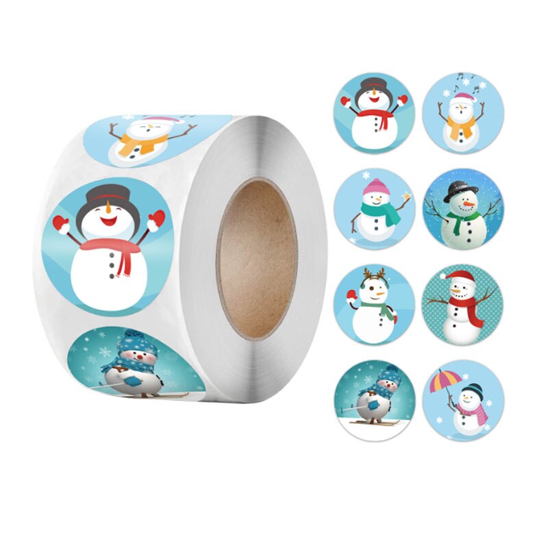 Merry Christmas DIY Handmade Sticker Package Thank You Label Sealing Stickers Party Festive Decor Supplies Children Adult: A10