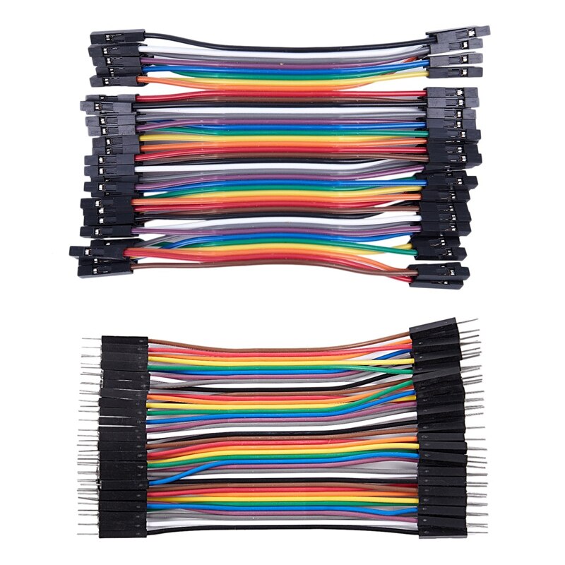 10 set 10cm Dupont Wire Jumper Cable for Arduino Breadboard - 5 set Male to Male & 5 set Female to Female