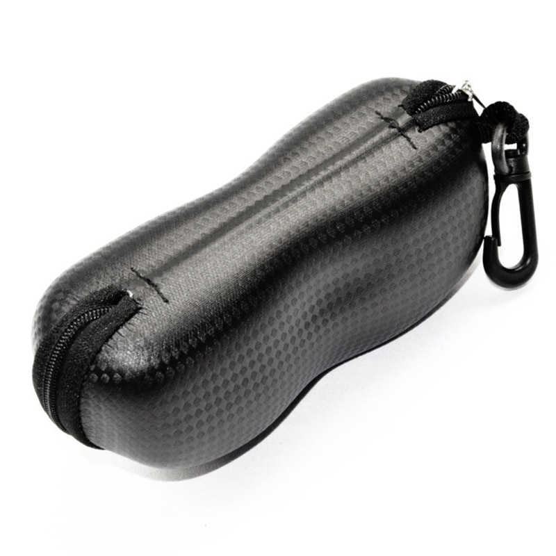 1 Pc Zwarte Rits Brillenkoker Beschermen Zonnebril Bag Holder Cover Met Haak