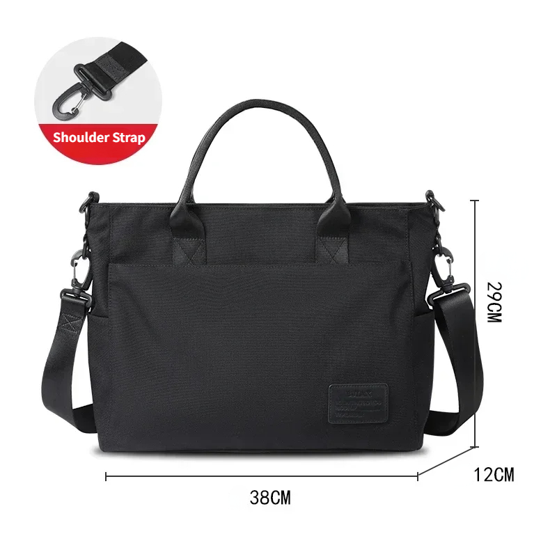 Bjiax Männer Aktentasche Geschäft pendeln große Kapazität Büro tasche einfache und langlebige eine Schulter überqueren Karosserie Männer Computer tasche: Beige