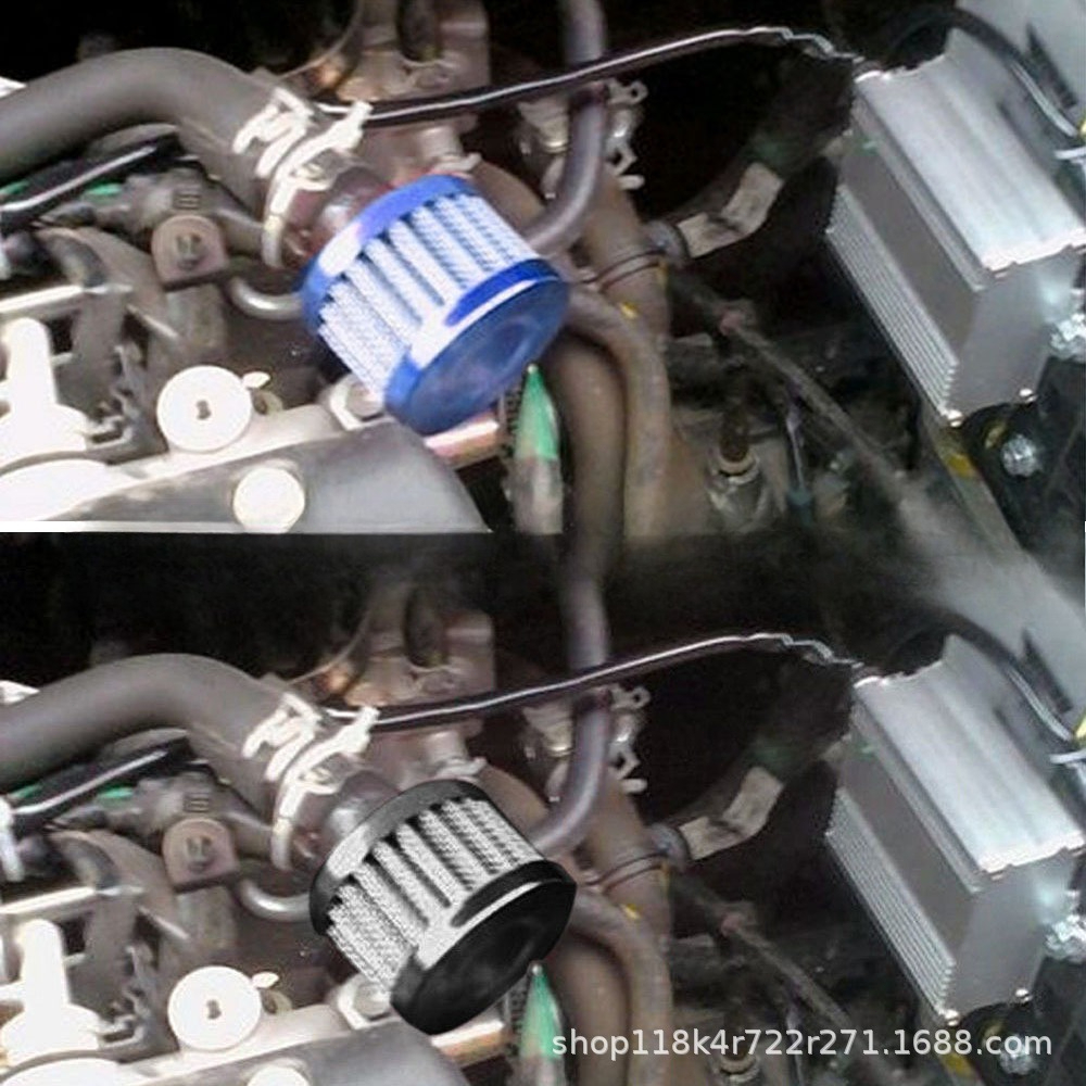 12mm Car Modified Air Filter, Small Mushroom Head Air Cleaner Intake Filter, Auto Turbo Ventilation Accessories