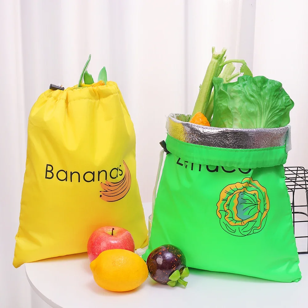 1/2pcs Banana Bundle Pocket Reusable Food Preservation Bag Vegetable Fruit Storage Bag Insulated And Shock-proof Shopping Pocket