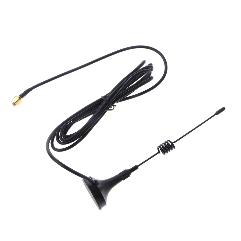 433mhz antena 5dbi macho rg174 cabo gsm gprs 1.5m base magnética para rádio presunto