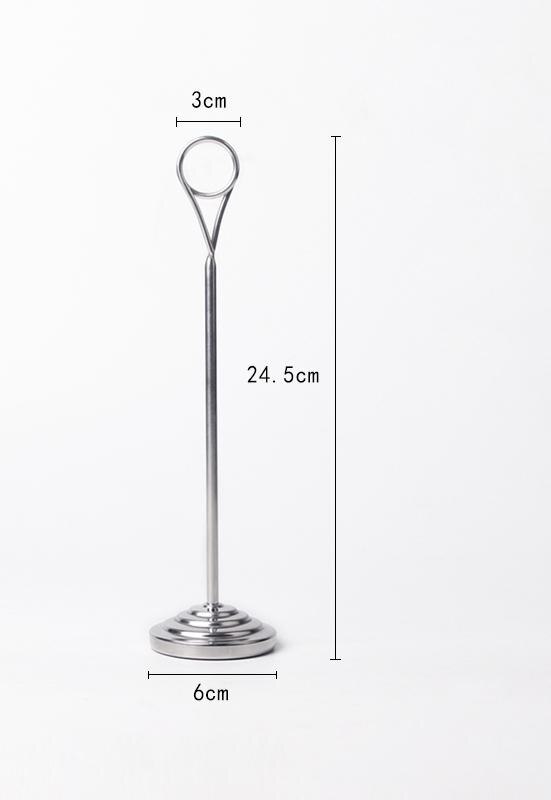 Stainless Steel Clip Wedding Name Card Clamp Restaurant Price Tag Display Seat Label Holder Desk Sign Picture Photo Clip Rack: 14