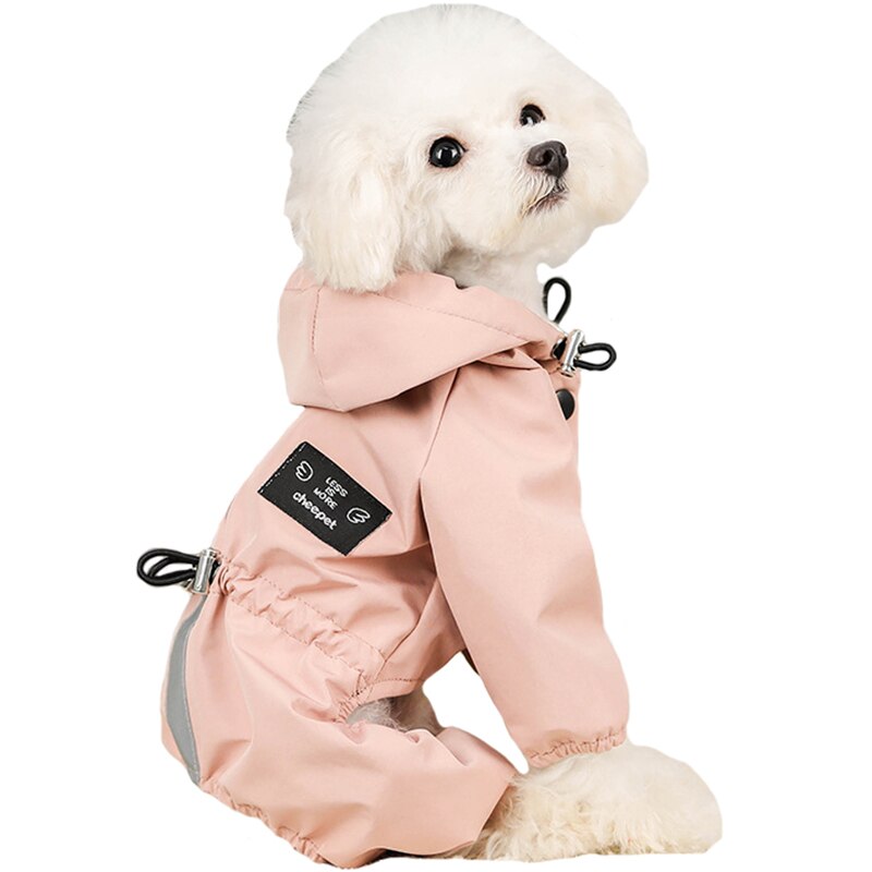 Ropa impermeable para perro mascota, reflectante, impermeable, mono, resistente al agua, abrigo de lluvia para perros pequeños y grandes