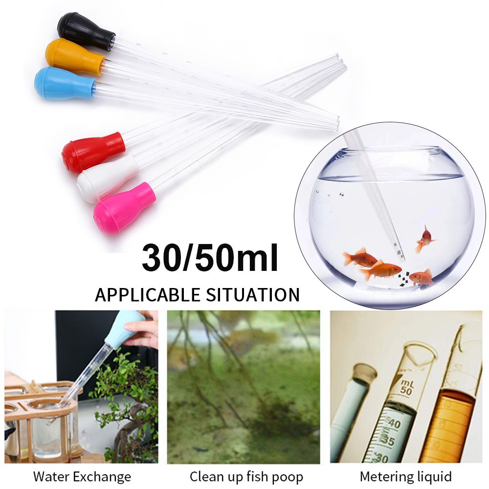 30/50Ml Pipet Druppelaar Aquarium Sifon Pomp Water Changer Aquarium Cleaning Afval Remover Water Wisselaar Draagbare Bbq levert