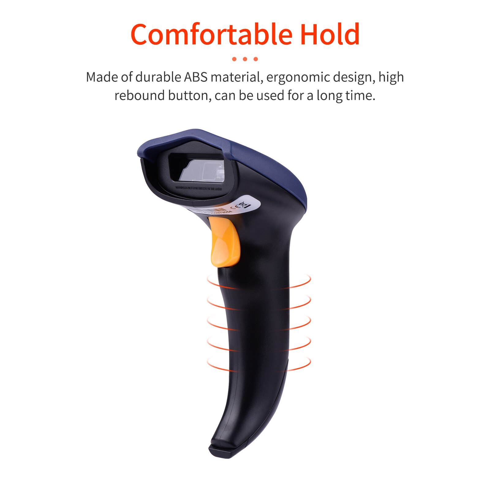 Handheld 1D2D/QR Barcode Scanner USB Wired Bar Code Reader Manual Trigger/Auto Continuous Scanning Support Paper/Screen Code