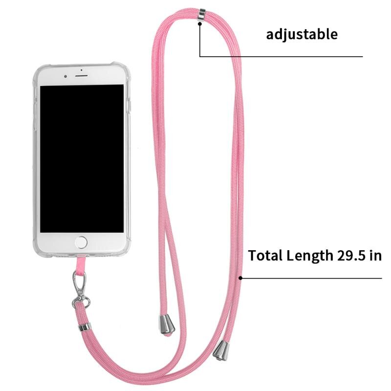 Zelle praktisch Kamera Nacken Schlüsselband Abnehmbare Multifunktions Gurt Ich würde Karte Schlüssel Ring Halfter praktisch Schlüsselband Gurt: 02 Rosa