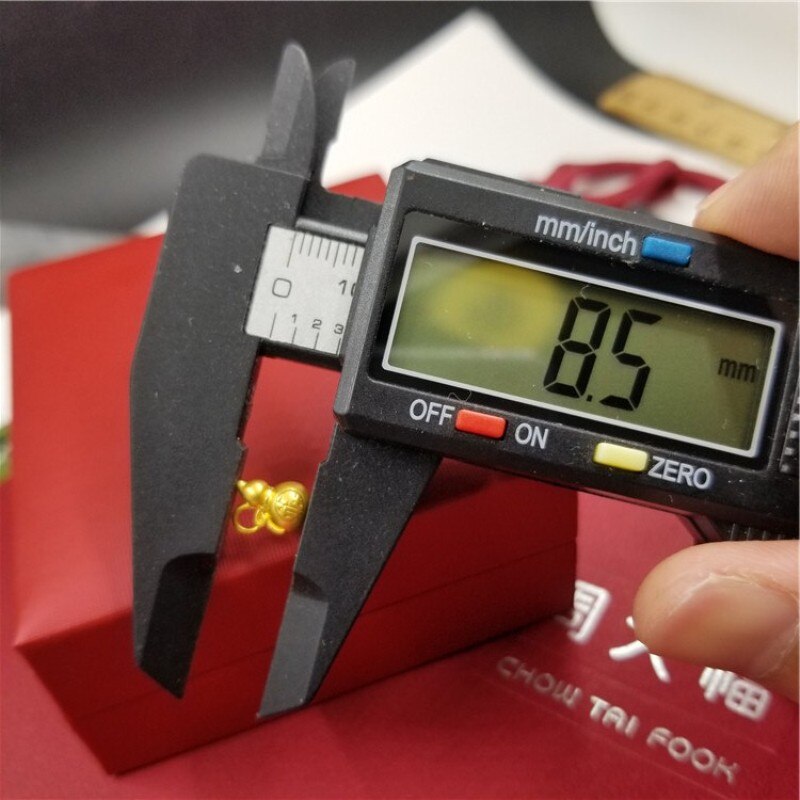 1PCS Echt 24K Gelb Gold Anhänger Frauen 3D Mini Luck Kürbis Bead 0,15-0,2g (Anhänger nur) sehr Kleine