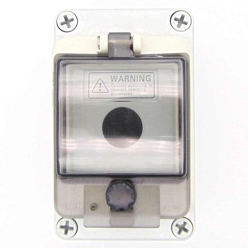 Emergency stop switch protective cover Button box Waterproof button box Waterproof switch box 22mm IP67: Black