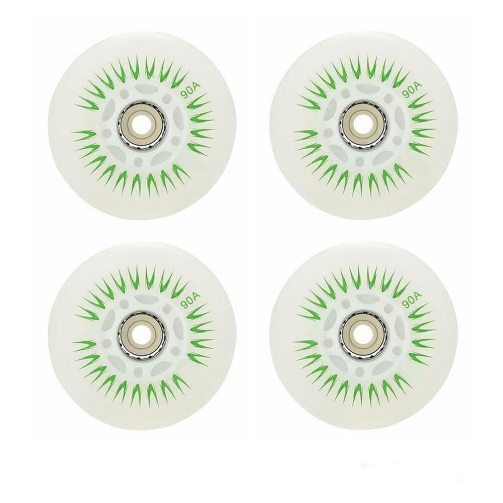 Roues de patins à roulettes coulissantes 90A, éclairage LED, accessoires colorés, 68/72/76/80MM, 4 pièces,rollers patins 4 roues