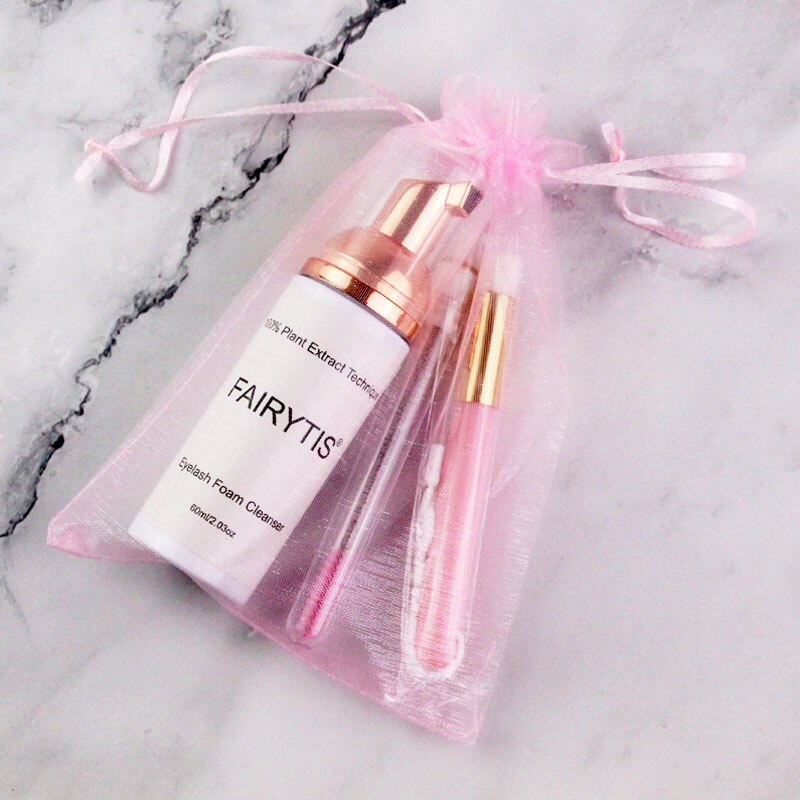 FAIRYTIS Eyelash Extension Shampoo Private Label Eye Lashes Foam Cleaner No Stimulation for Removing Eye Makeup