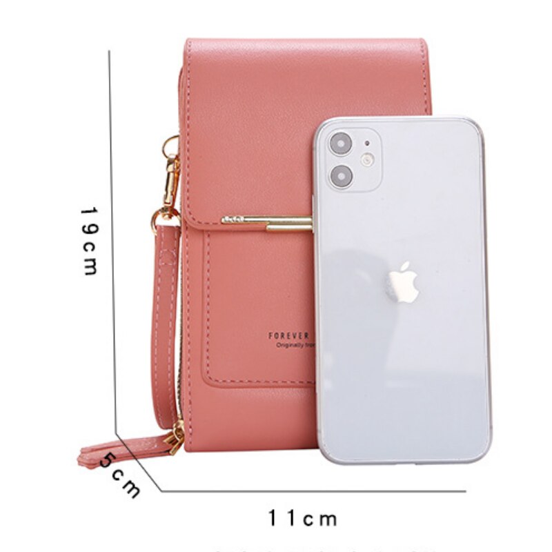 Vrouwen Zakken Zachte Lederen Portefeuilles Touch Screen Mobiele Telefoon Purse Crossbody Schouderband Handtas Voor Vrouwelijke Goedkope Vrouwen Tassen