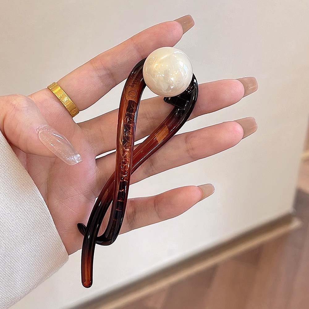 Grampos de cabelo retrô em forma de s, rabo de cavalo torcido, nova moda, multicolorido, torcido, oco, tubarão, acessórios para cabelo, presente