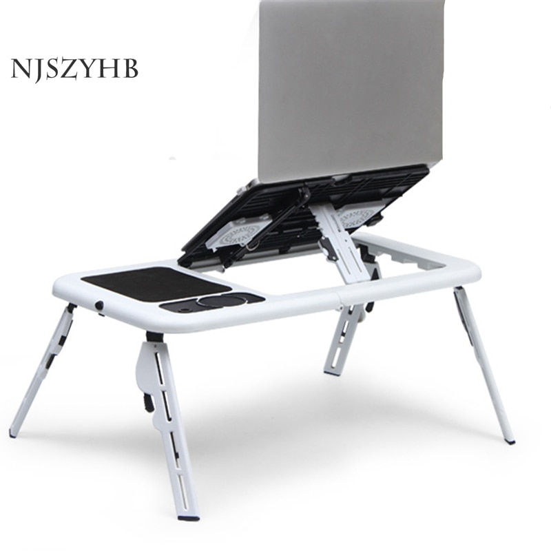 High foldable multifunctional notebook computer stand with USB radiator desktop height adjustable small computer desk