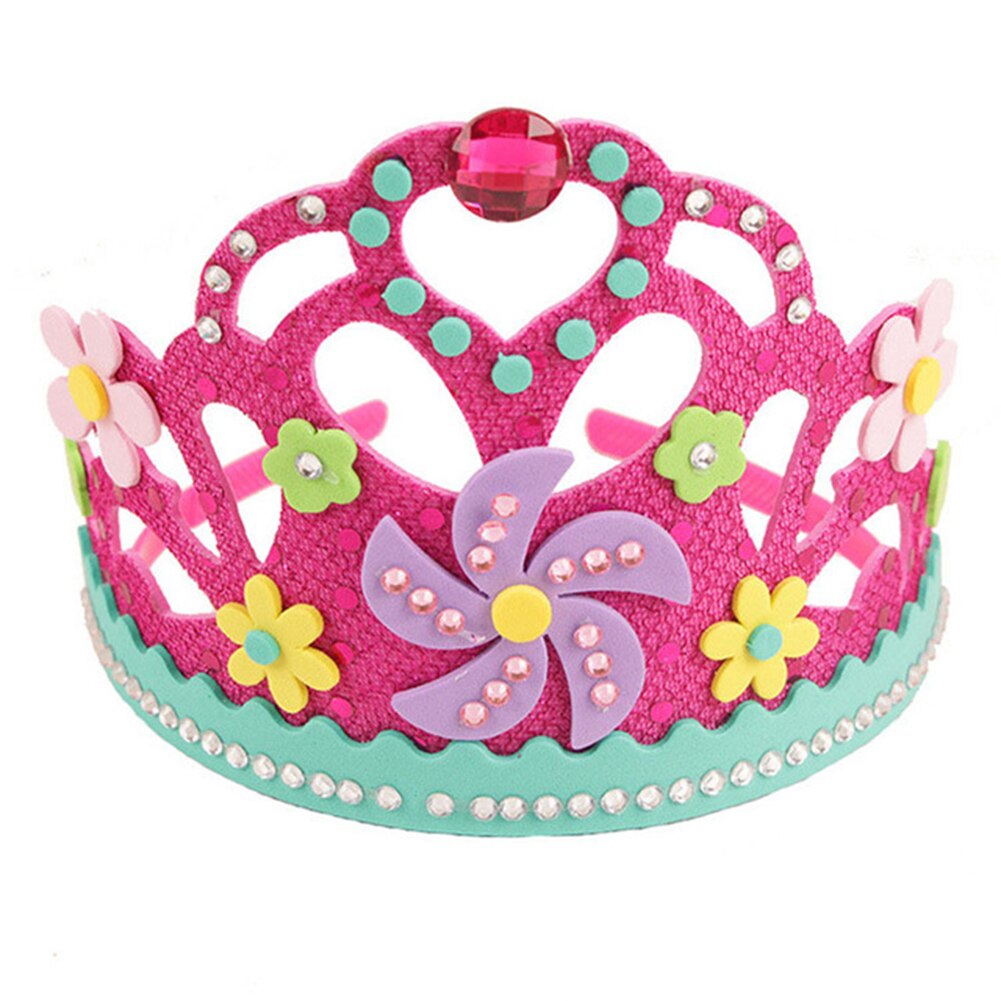 Enfants bricolage couronne jouet enfants fleurs étoiles EVA mousse papier paillettes couronne bricolage Art fait main artisanat jouet fête anniversaire chapeau