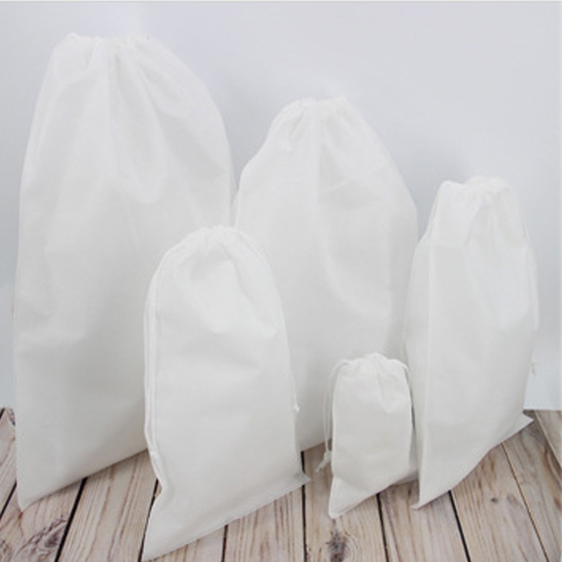Non-Woven Fabric Drawstring Bags Home Laundry Shoe Travel Portable Pouch Drawstring Tote Bag Organizer