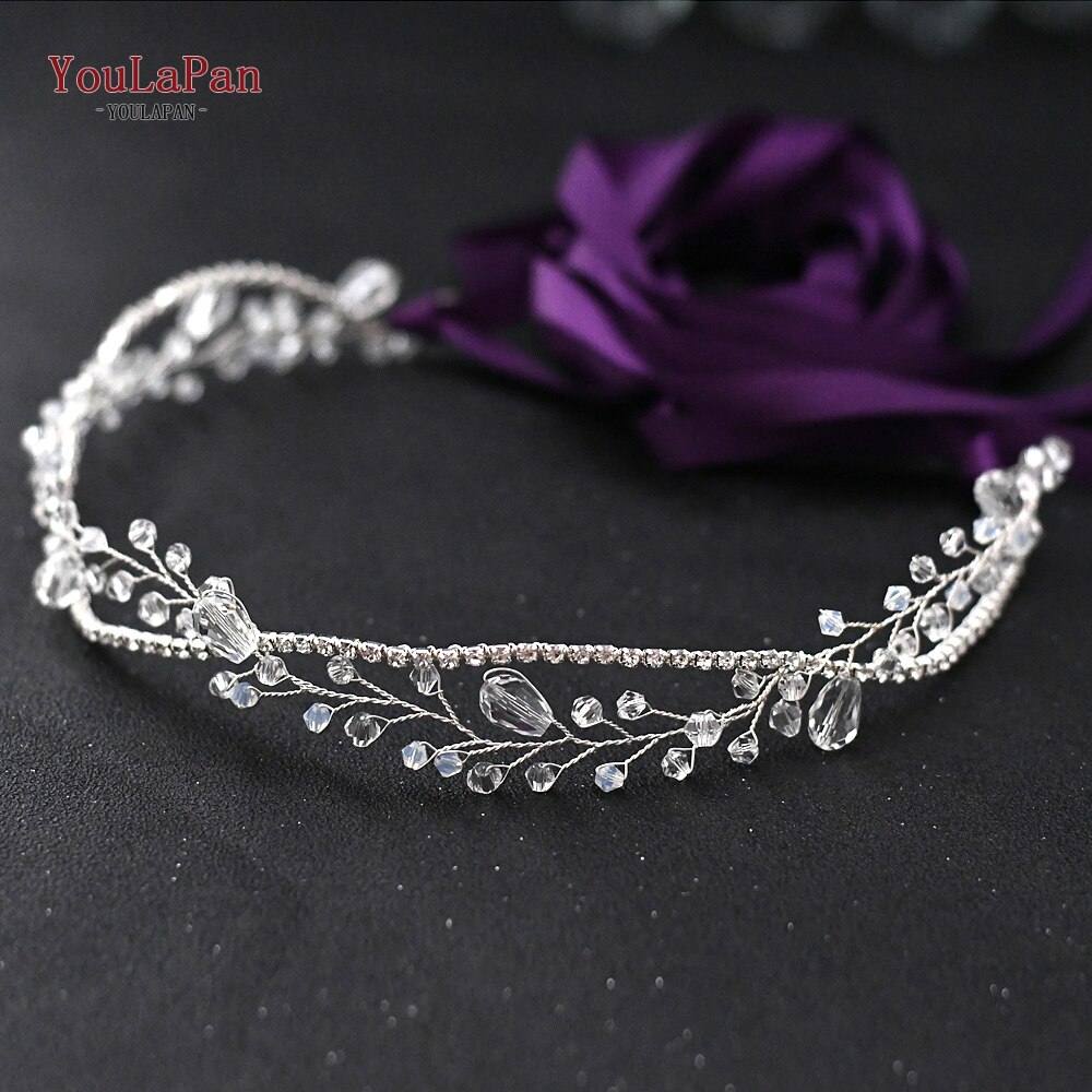 YouLaPan SH93 Kristall Gürtel für Hochzeit Kleid Gürtel Elfenbein Blume Hochzeit Kleid Schärpe Gürtel Silber Gürtel für Frauen Taille Band: Violett Schleife