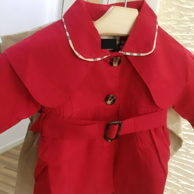 Baby Baby Meisjes Jongens Kids Jas Jas Trenchcoat Lente Herfst Winter Warm Kinderen Jas Stof Jas: red / 6