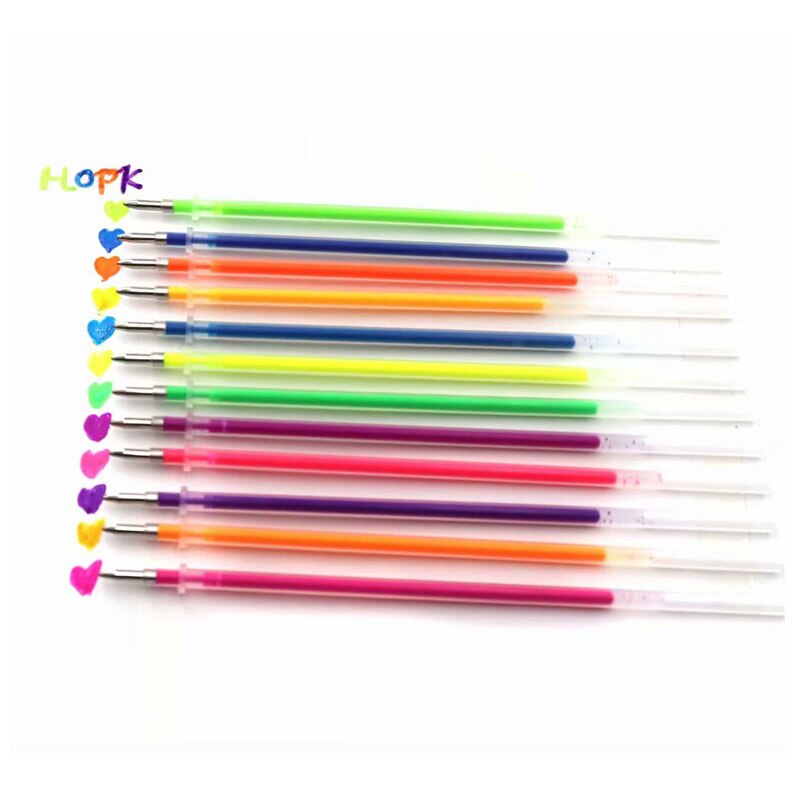 48 Stks/set 48 Kleuren Gel Pen Refill Multi Gekleurde Schilderen Gel Inkt Balpennen Vullingen Staaf Voor Handvat School Briefpapier