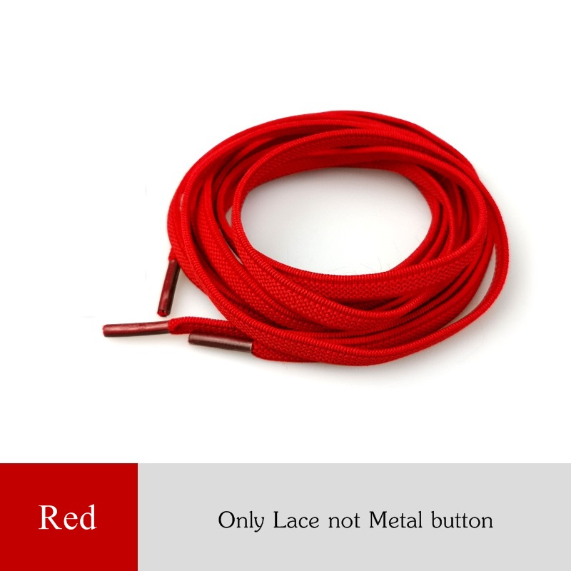 1 paire bonbons couleurs métal serrure lacets élastique chaussure lacets spécial pas de cravate lacet pour hommes femmes multicolore lacet match gratuit: 1 Pair red lace