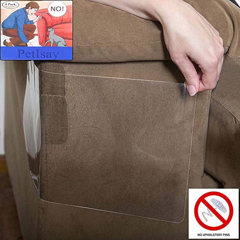 Protector de garra de gato para sofá, almohadillas de protección de gato que rasca muebles para tapicería, sillas de cuero reclinables