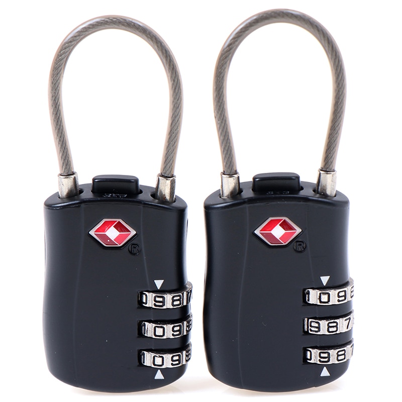 2Ps Draagbare Mini Lock Hangslot Outdoor Reizen Bagage Rits Rugzak Handtas Veilig Legering Anti-Diefstal Combinatie Codenummer lock