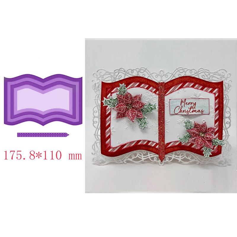 Juhlava lumipallo koristeelliset soikeat pyörreympyrät kehykset vihko metallinleikkausmuotit itse tekemiseen scrapbooking paperikortti askartelu: Kuva 3