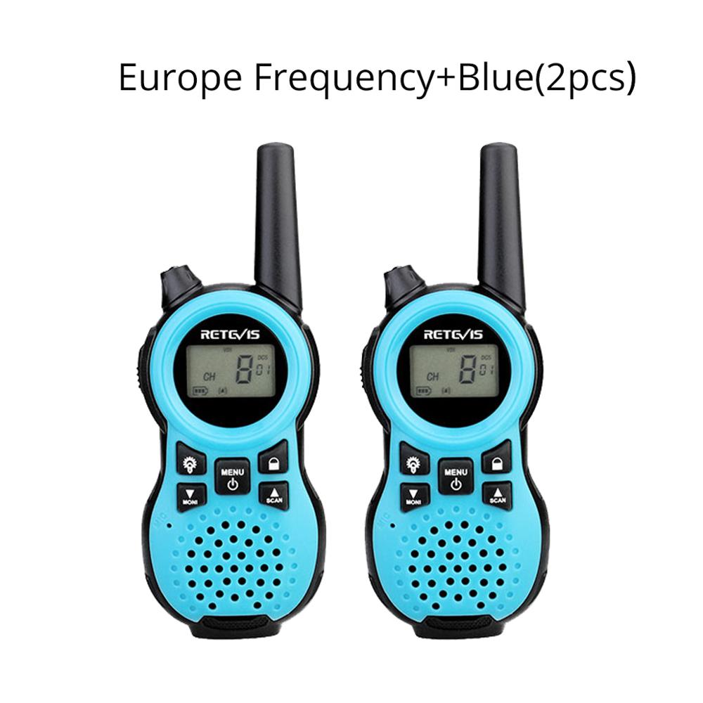 Retevis RT638/RT38 PMR 446 Two Way Radio 2pcs PMR VOX Torcia Elettrica di Ricarica USB Walkie Talkie Regalo Di Natale mini Walkie: Blue EU Frequency