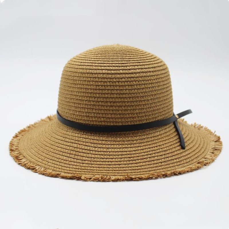 De zomer zon schipper panama hoed met Brede Rand hoed stijl voor Vrouwen, stro, strohoeden en Uv-bescherming Eenvoudige elegante hoed