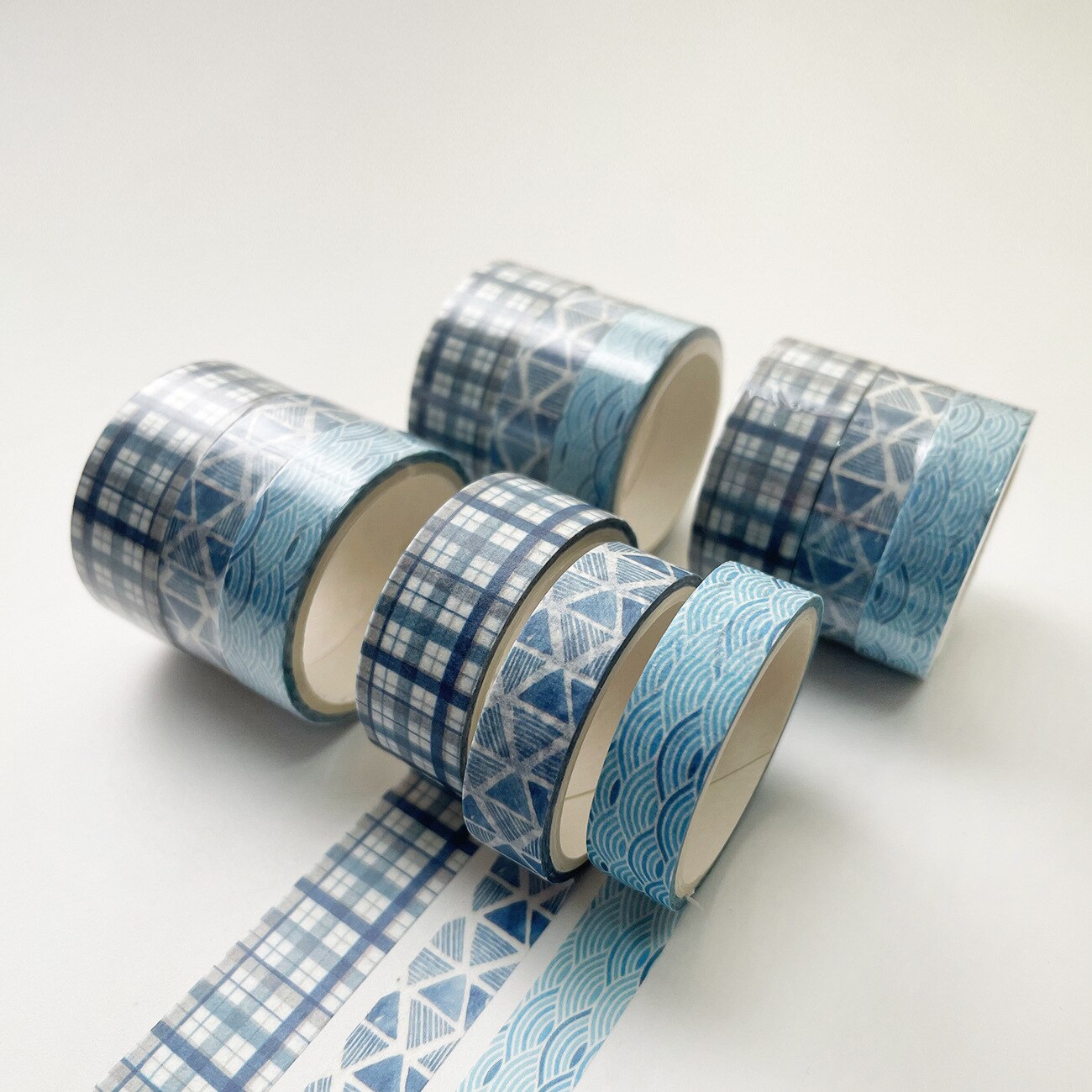 Juego de cintas Washi de 3 piezas, cintas decorativas de Flora geométrica, grabables, Vintage, para manualidades, álbum de recortes, diario, planificador: D