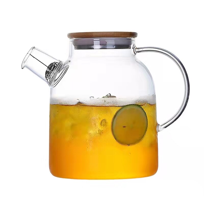 Théière en verre Borosilicate 1l/1,8 l, grand Pot de fleur Transparent, résistant à la chaleur, ensemble de fleurs, bouilloire générale, outils ménagers de bureau