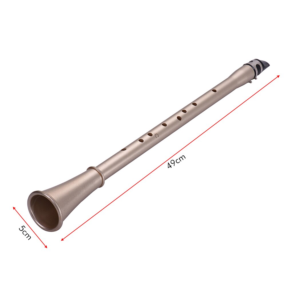 Bb Key Mini Simple Clarinet Sax Compact Clarinet-Saxophone ABS Material Musical Wind Instrument for Beginners with Carry Bag