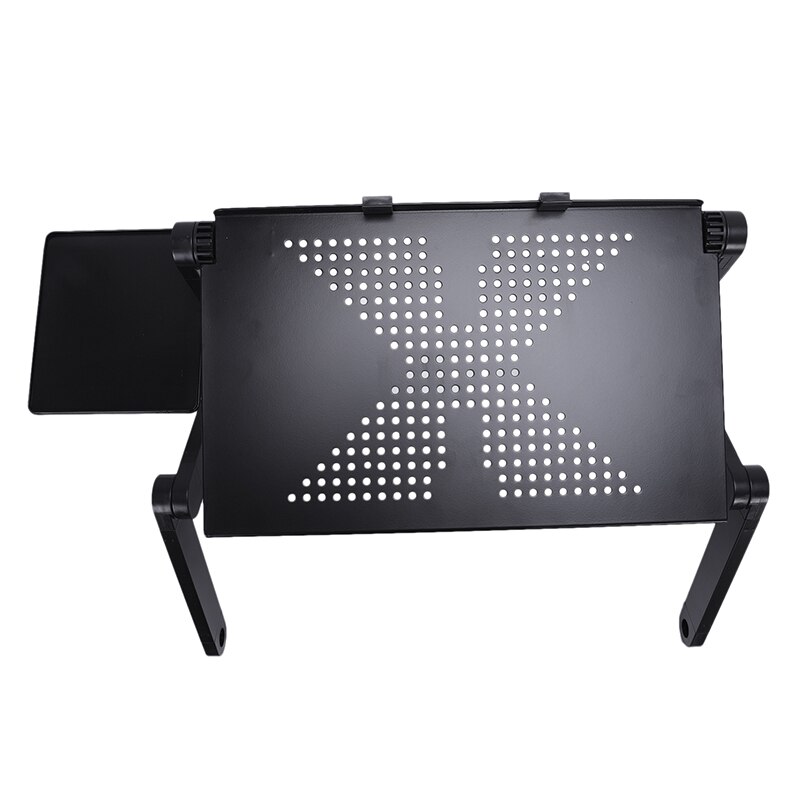 Nero 360 gradi Regolabile pieghevole del computer portatile taccuino Scrivania Ventilatore Da Tavolo Foro di Supporto Del Vassoio
