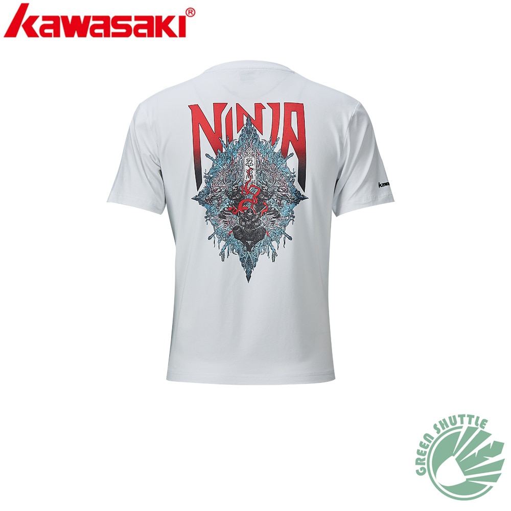 Kawasaki 100%  polyester badminton t-shirt mænd og kvinder st -r3240 r3250 fugttransporterende badminton t-shirt