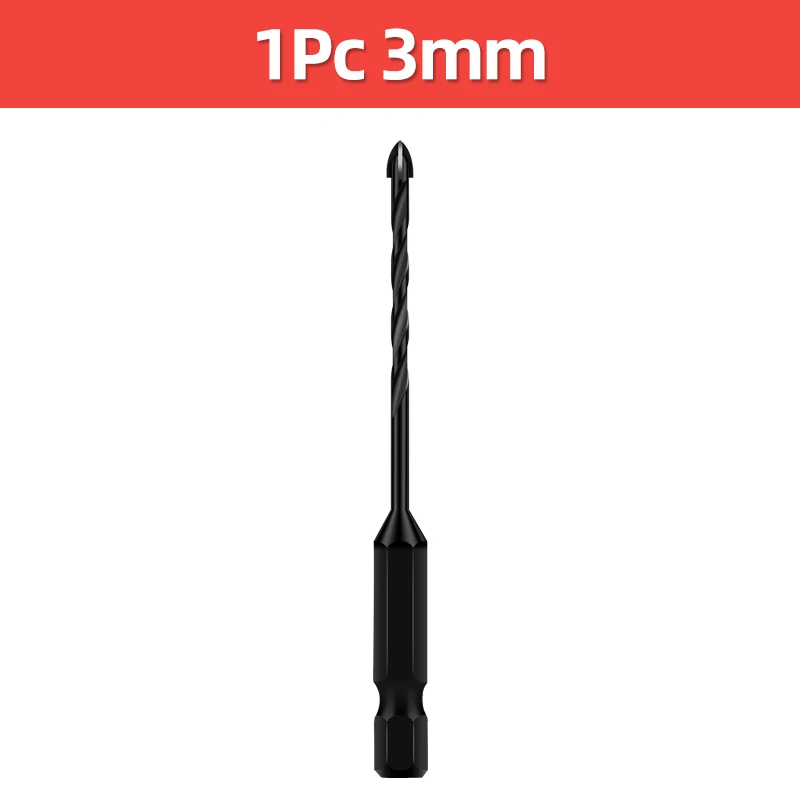 Brocas hexagonales cruzadas para azulejos, abridor de agujeros para azulejos de cerámica y hormigón, herramientas de aleación dura de carburo Tunsten, 3mm, 4mm, 5mm, 6mm, 8mm, 10mm, 12mm: Azul cielo