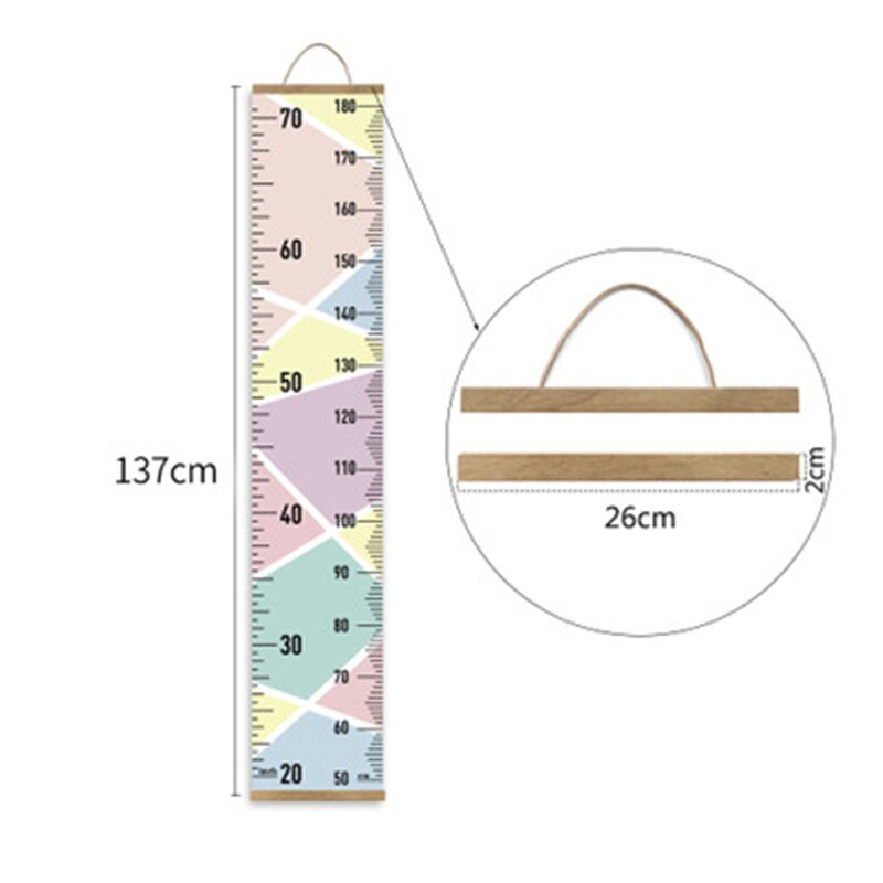 Höjd linjal hängande målning för barnbarnsnod avtagbar hög skala höjdmät tillväxtdiagram vardagsrum heminredning: Hr008