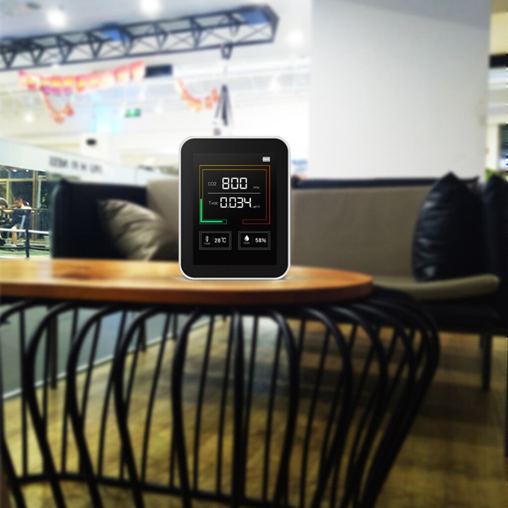 Indoor Air Monitor Lcd Digital co2 Air Meters Real Time TFT Intelligent Air Sensor Tester co2 Detector