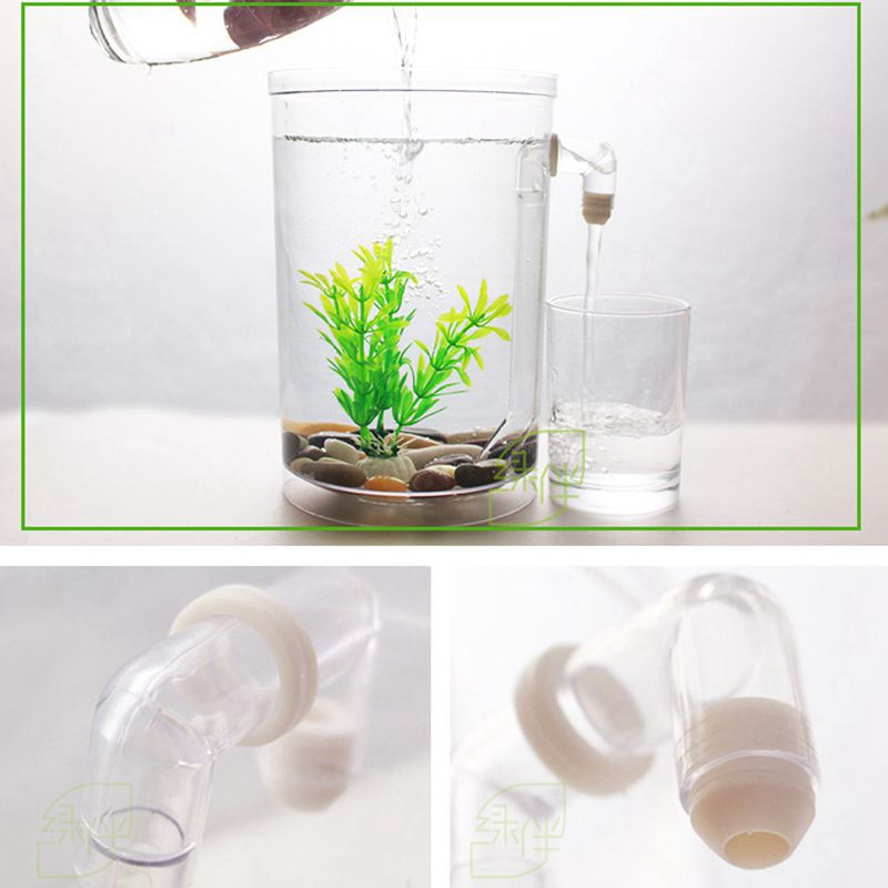 Ledet mini akvarium akvarium selvrensende akvarium skål praktisk skrivebord akvarium til kontor hjem dekoration kæledyr tilbehør