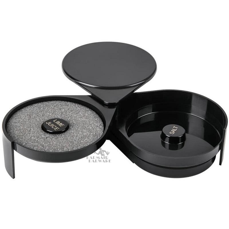 Plastic Bar Caddy Organizer Salt Box Glass Rimmer Condiment Dispenser Cup Holder Bar Tools